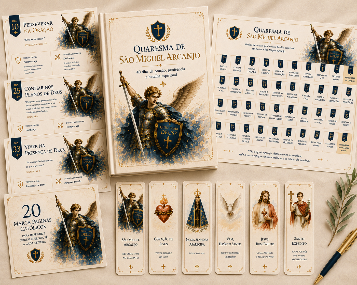 Quaresma de São Miguel Arcanjo — livro e materiais